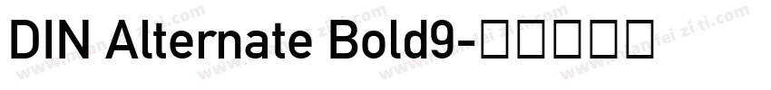 DIN Alternate Bold9字体转换